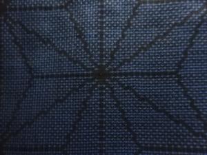 アンティーク　麻の葉模様織出し本場泥大島紬着物（5マルキ）